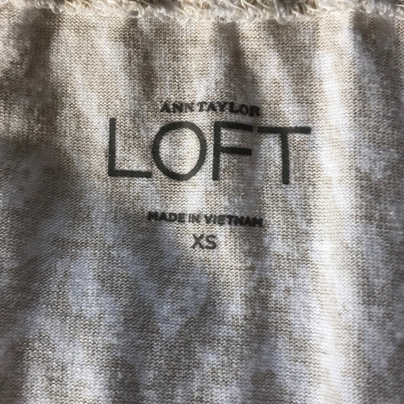 Casual Cream and Tan Cinch Top - Picture 3 of 4